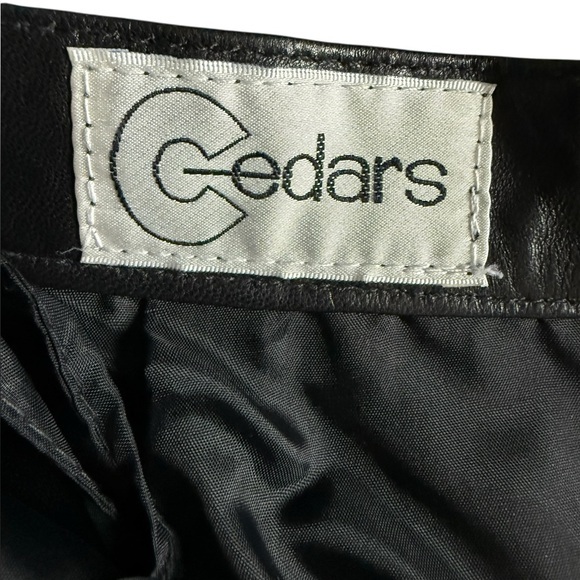 Vintage Cedars Black Leather Stirrup Pants Ankle Zip‎ High Waist Size 10 - Picture 4 of 16